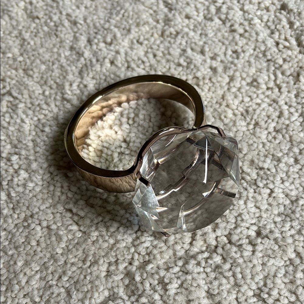 Elegant Gold and Silver Glass Art Piece